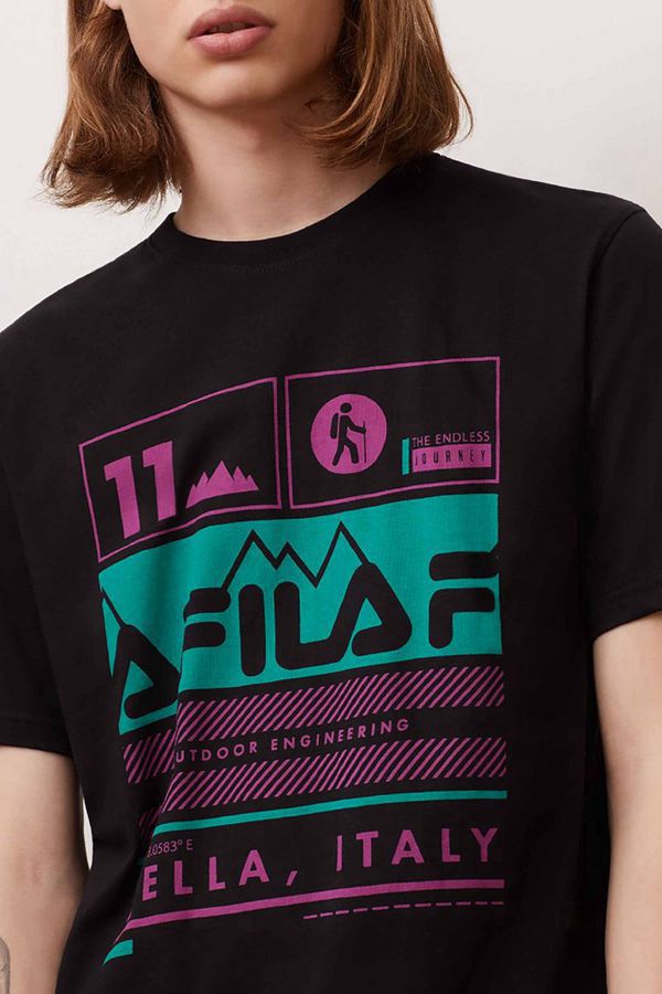 Fila T-Shirt Herr Svarta - Grid,38512-RJSY